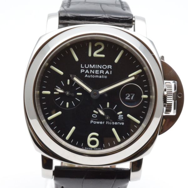 O.PANERAI Officine Panerai PAM00090 Luminor Power Reserve Black Dial ...