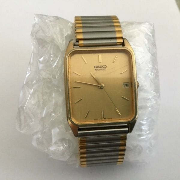 Vintage Seiko Mens Gold Formal Quartz Watch with date 5P32-5A40 |  WatchCharts