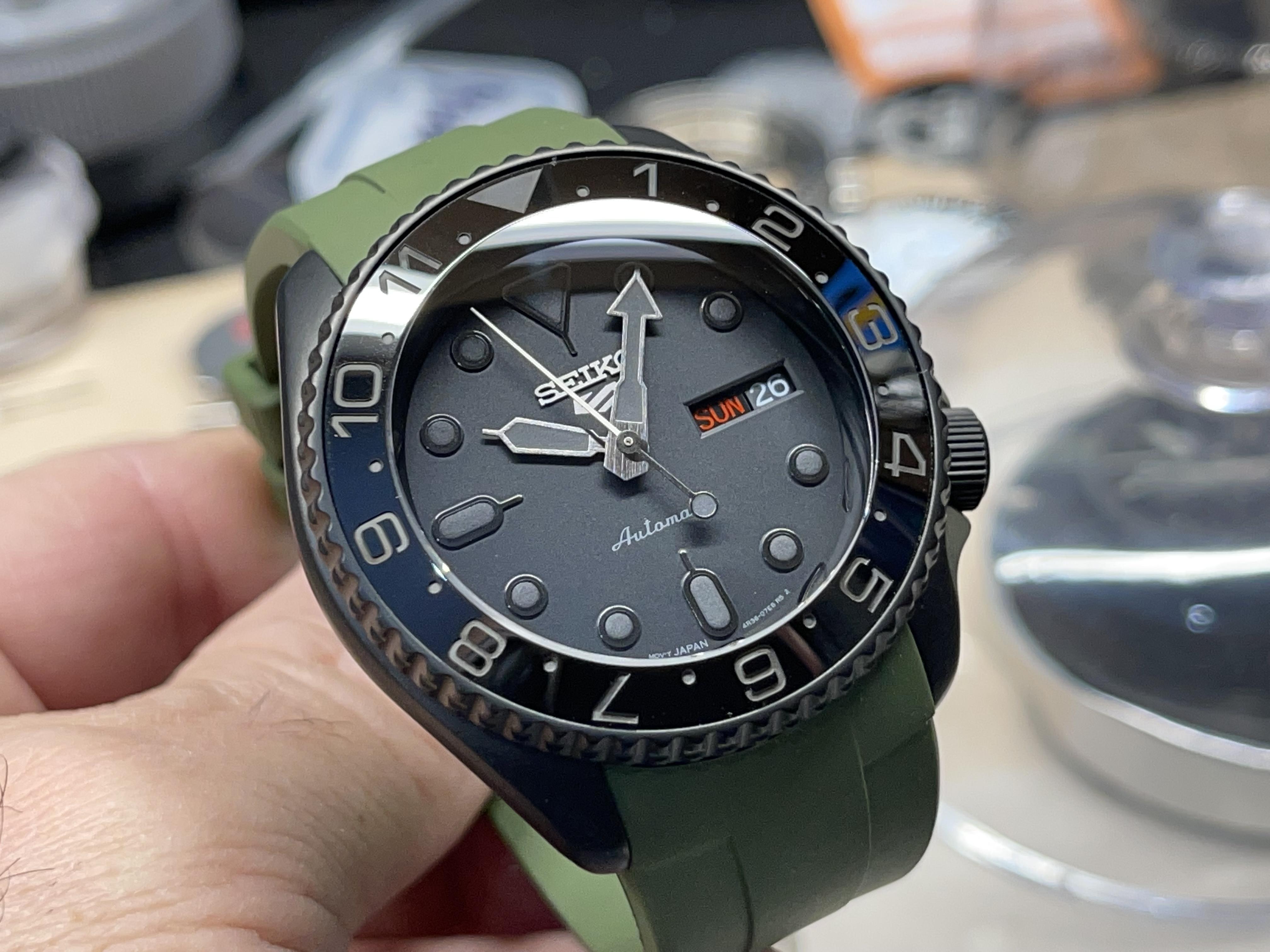 FS: Seiko with upgraded sapphire, and FKM rubber strap | WatchCharts