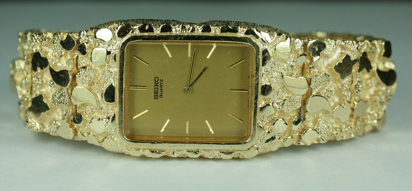 Gold nugget watch on sale seiko