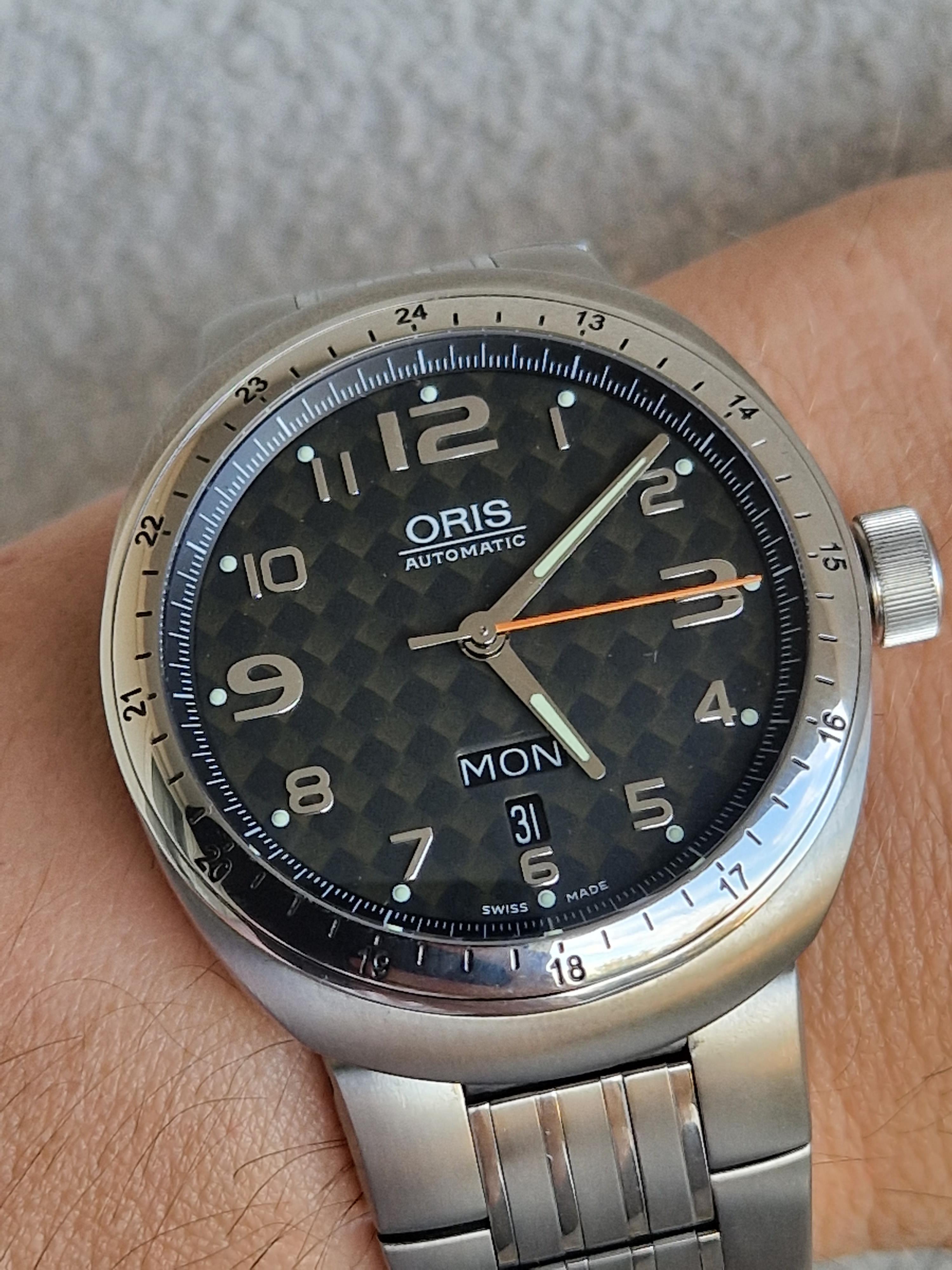 WTS Oris TT3 Day Date Titanium Carbonfiber dial WatchCharts