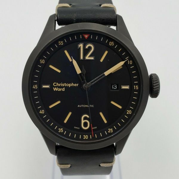Christopher Ward C8 Flyer Automatic Black, Excellent Condition Full Kit ...