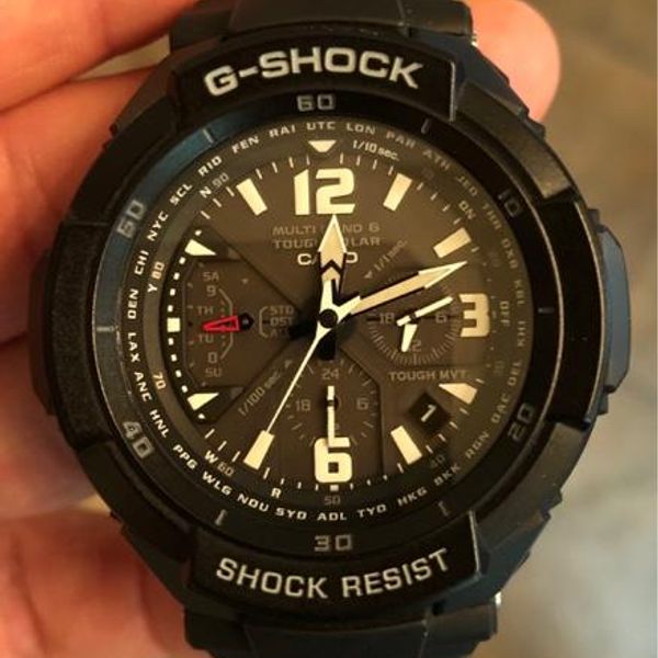 Casio G Shock Aviation Solar Atomic Gw 3000bb 1acr Lnib Watchcharts