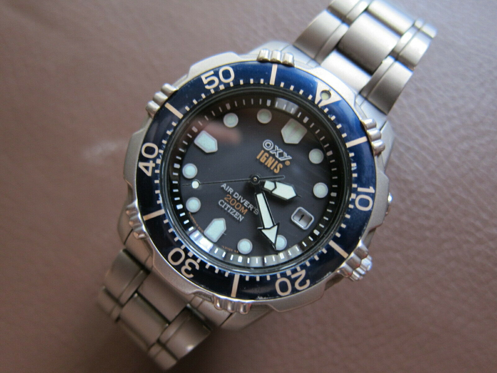 ⭐️CITIZEN OXY IGNIS Diver’s 200M 腕時計 RARE citizen oxy IGNIS AIR DIVER's 200m TITANIUM 6218