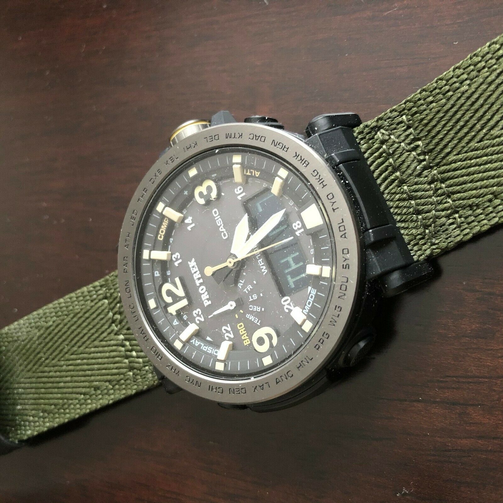 CASIO ProTrek PRG-600 / 5497 Digital Analog #A845 Wristwatch F/S 