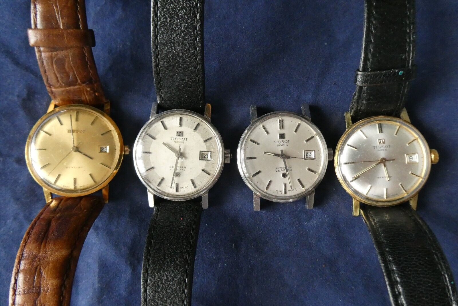 Job Lot x4 vintage Tissot Gents watches Spares Repairs Seastar