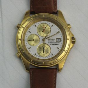 Vintage Seiko Quartz 7T52-7A00 1/100 Chronograph Tachymeter