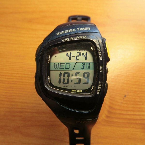 CASIO SPORT RFT -100 REFEREE TIMER SPORTS WATCH. MODULE 2993. SPARES OR ...