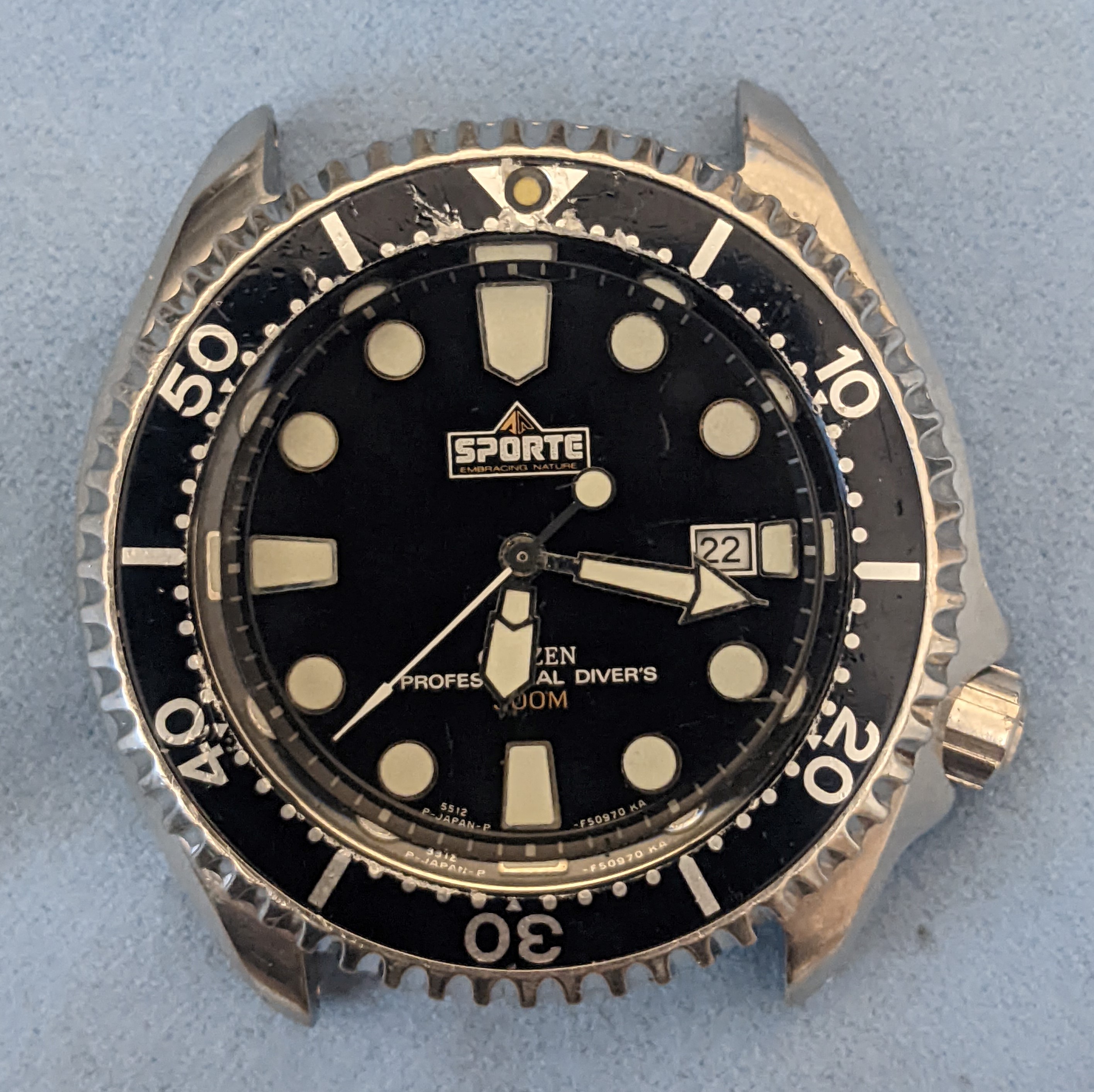 給*ん様 CITIZEN SPORTE PROFESSIONAL DIVER'S FS: Citizen Sporte 300m Professional diver quartz 5513-F50531