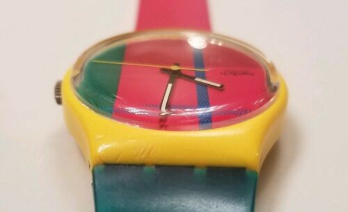 Vintage Swatch Watch 1985 McGregor GJ100 Tartan Originals  display picture 2