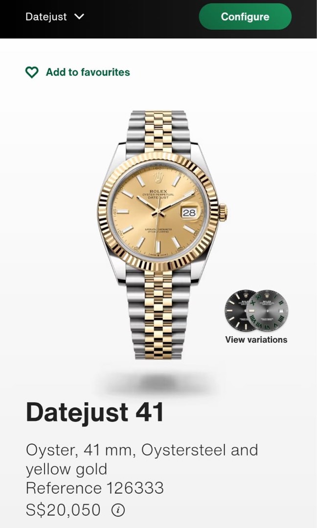 Rolex oyster perpetual hot sale datejust 41mm price