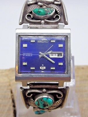 Vintage Seiko 6119-5000 21 jewel automatic watch with HUGE Turquoise silver  band | WatchCharts