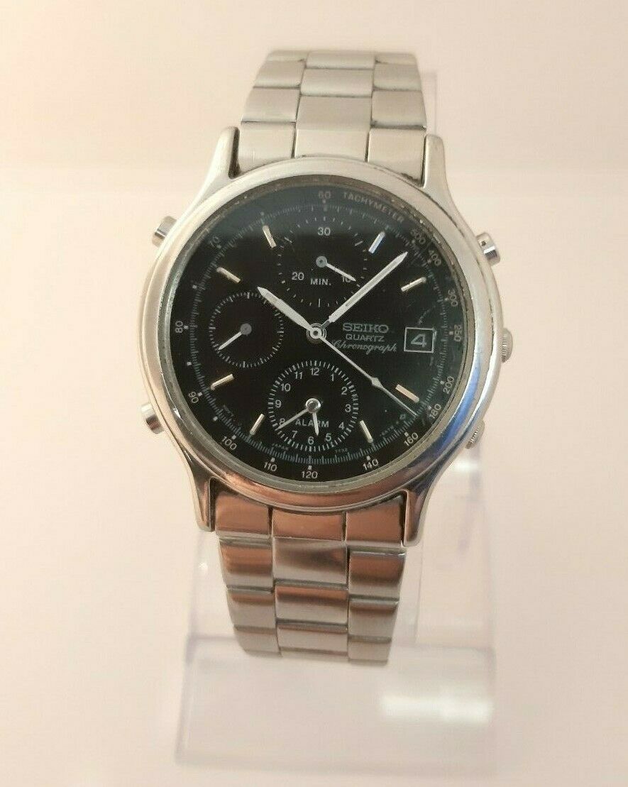 Seiko 7T32-6A5A Quartz Alarm Chronograph Wristwatch | WatchCharts