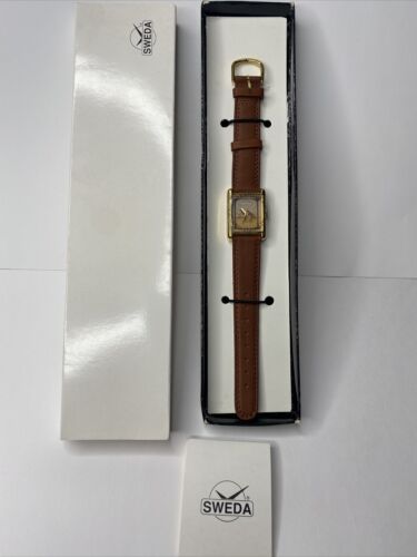 Vintage Camel Cigarettes Sweda Unisex Watch Brown Leather Great Condition