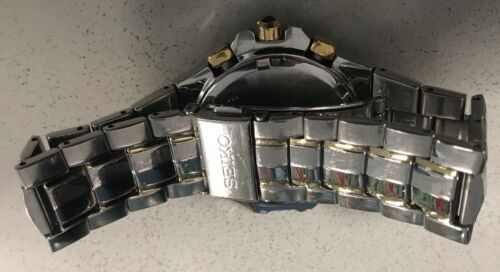 SEIKO COUTURA ALARM CHRONOGRAPH 100M MENS WATCH 7T62-0FA0