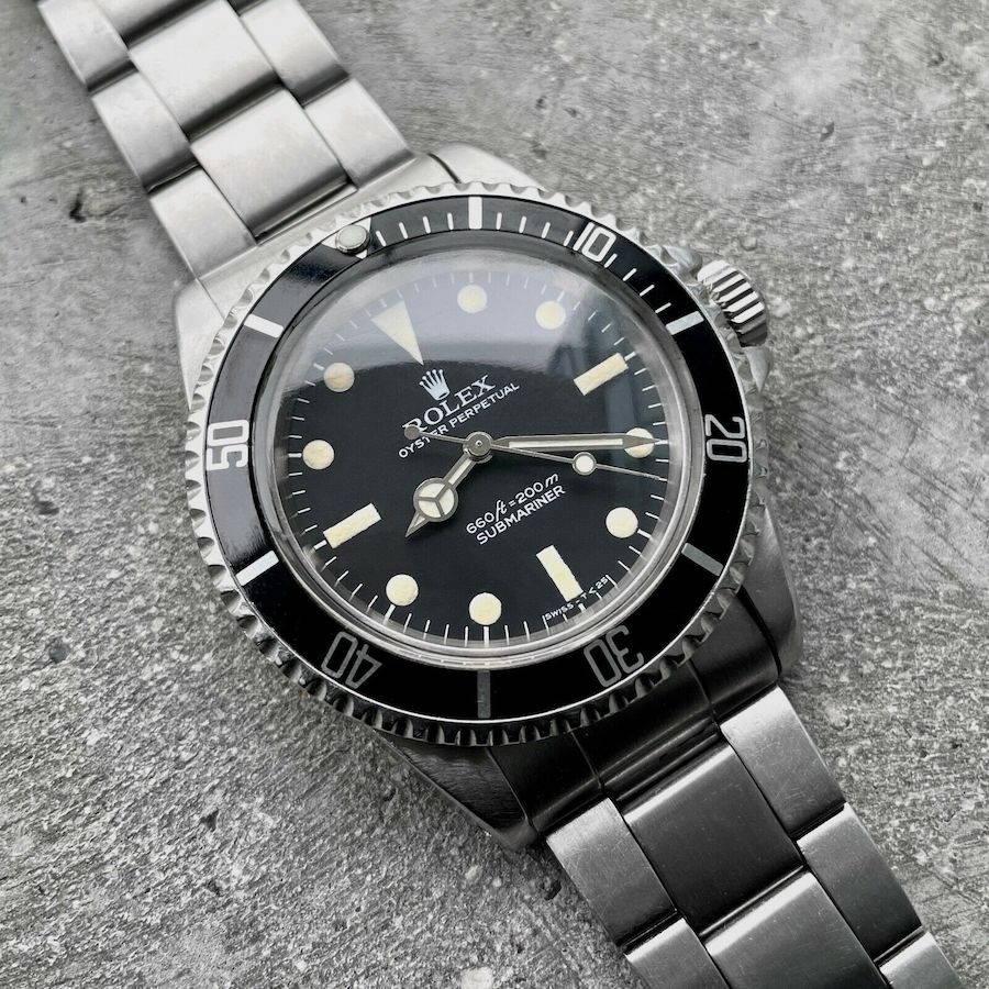 1966 Rolex 5513 Stainless Steel Submariner 9315 Egg Shell Patina