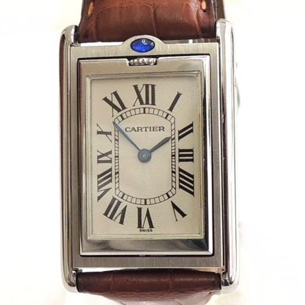 3F Cartier Watch Tank Basculant LM Manual Winding Men's Stainless Steel ...