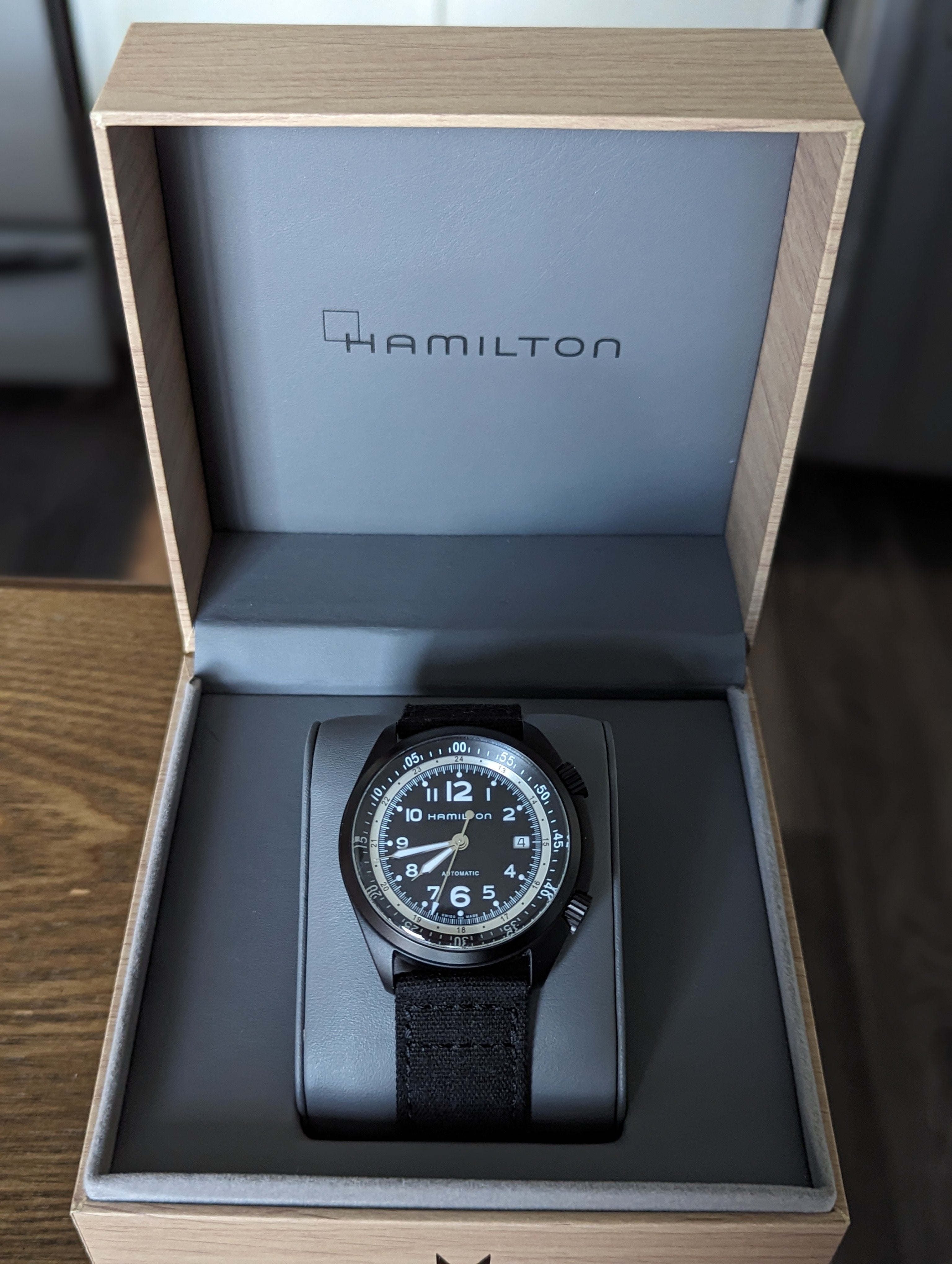 Hamilton khaki pilot online pioneer aluminum