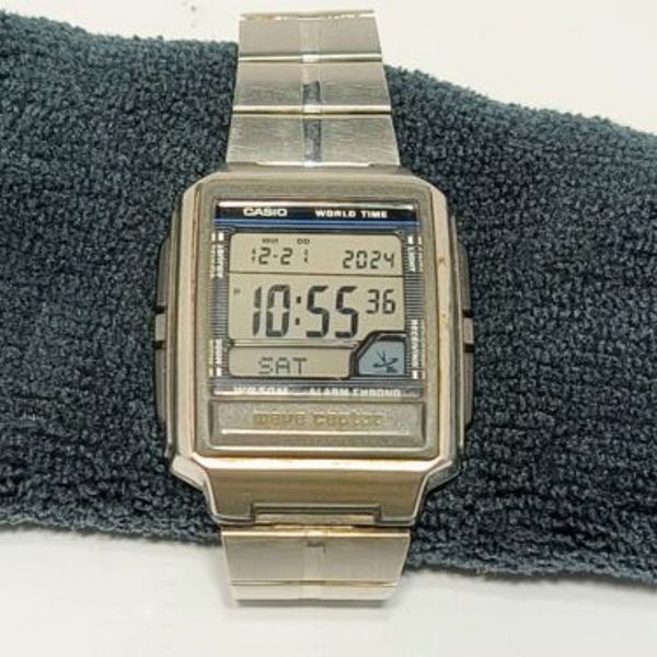 VINTAGE CASIO WV-59A WATCH Wave Ceptor Quartz Men 50m Digital Chrono ...