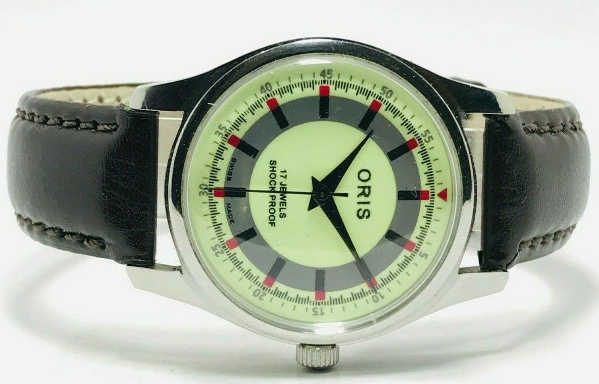 Vintage Oris Radium Dial Wrist watch Men S Gents FHF Movement ST