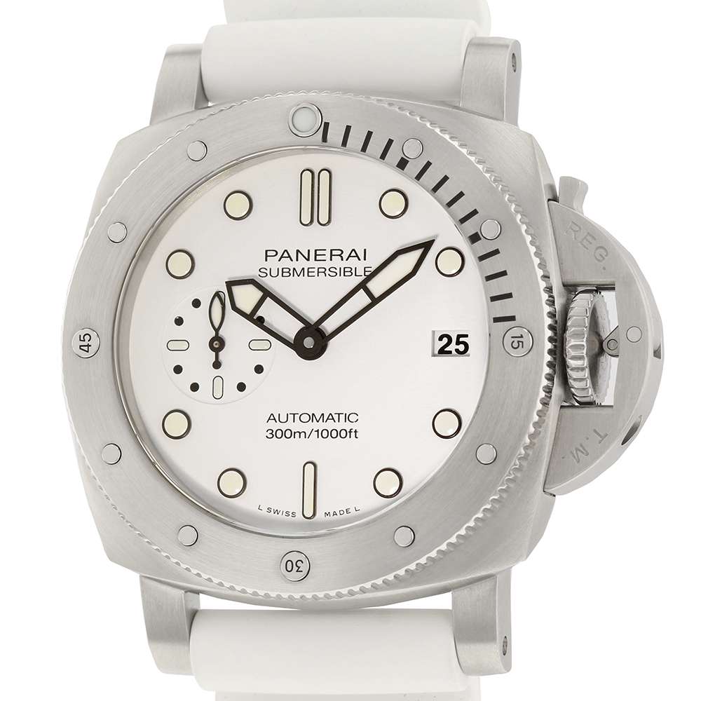 Panerai Submersible Bianco PAM01223 White Dial Security Guarantee