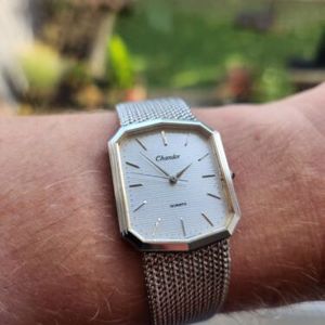 Vintage 1980's, SILVER, ORIENT CHANDOR QUARTZ MENS Watch