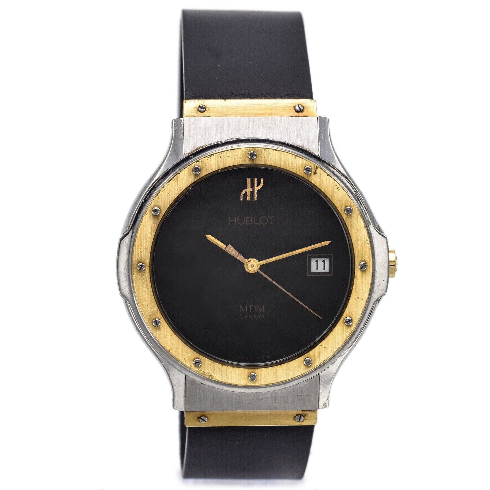 Hublot MDM Depose Classic SS 18K Gold Quartz Men s Date Watch