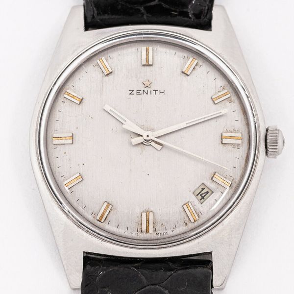 Vintage Zenith 2542 36mm Manual Wind Men's Stainless Steel Wristwatch ...