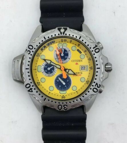 CITIZEN RARE YELLOW DIAL Promaster Aqualand Diver 200m 3740-E70006
