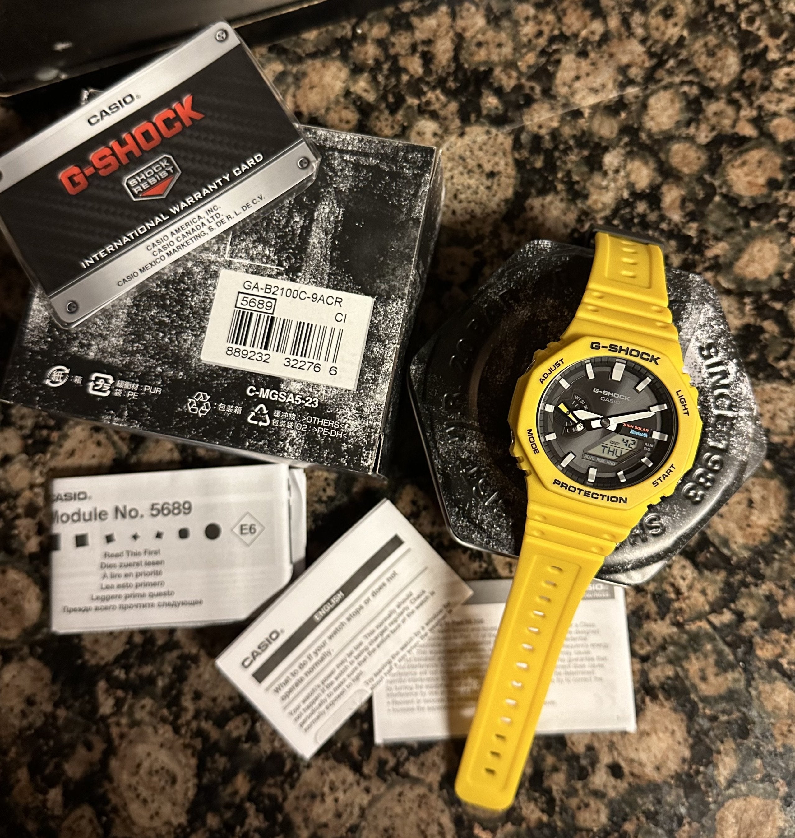 FS G-SHOCK GAB2100C-9A / GA-B2100-9ACR (Yellow/Bluetooth/Solar