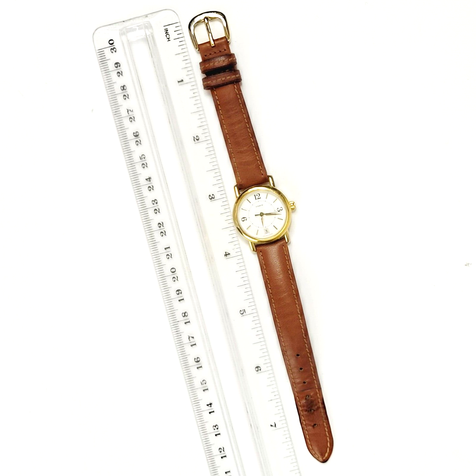 Coach Watch W005 Ladies Date Watch Measures 7 3/4 
