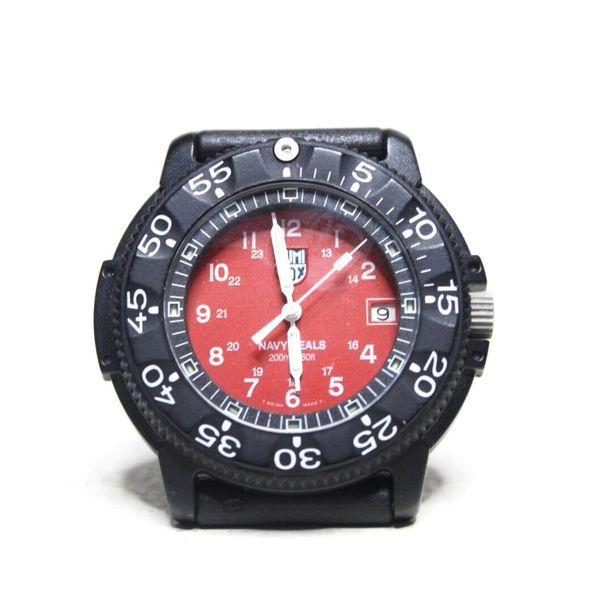 Luminox Navy Seal 200m Swiss Quartz Watch (Not Working) Black / Red WatchCharts Marketplace
