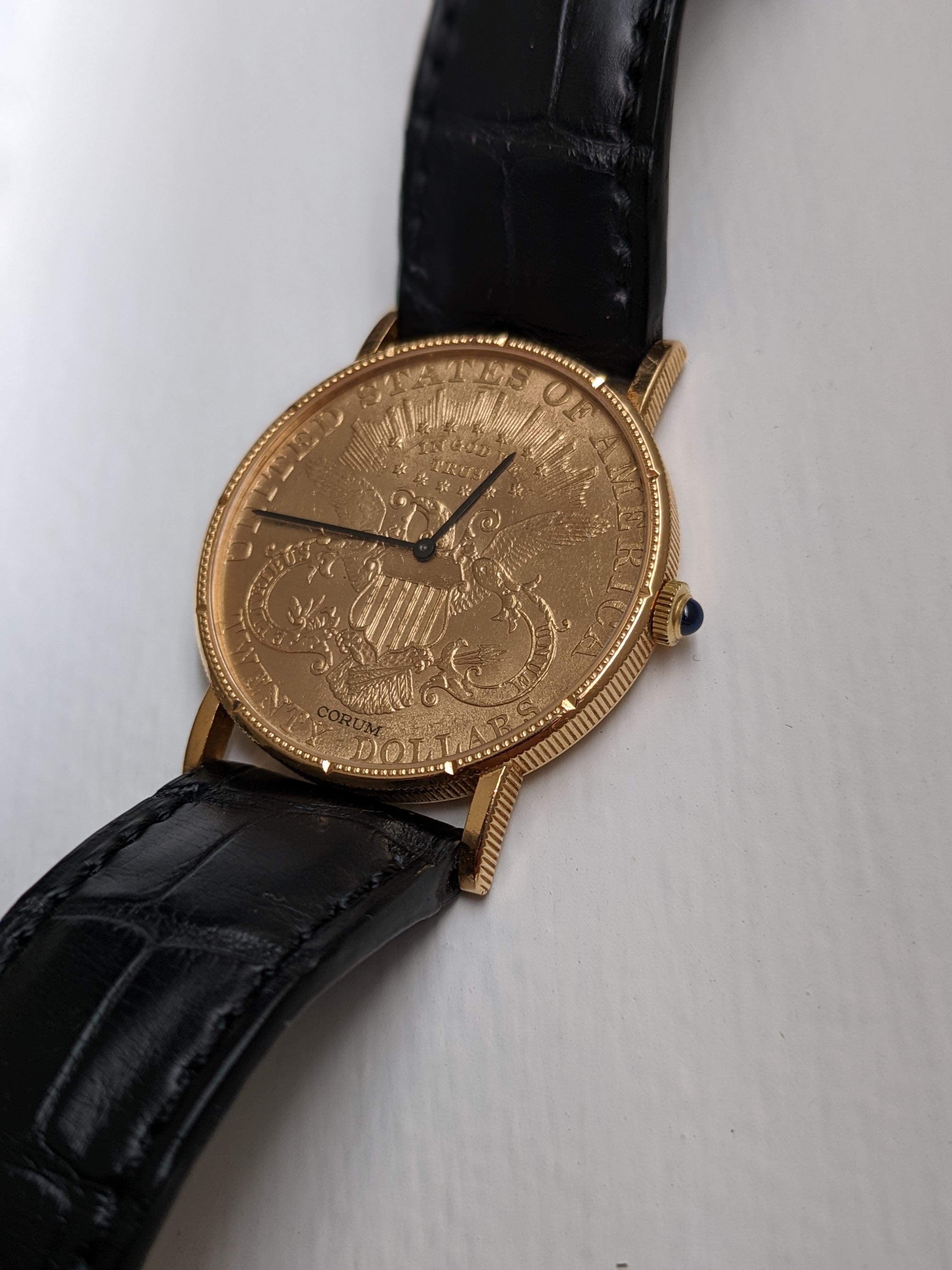 WTS Price Drop Vintage Corum Twenty Dollar Gold Coin 22k manual