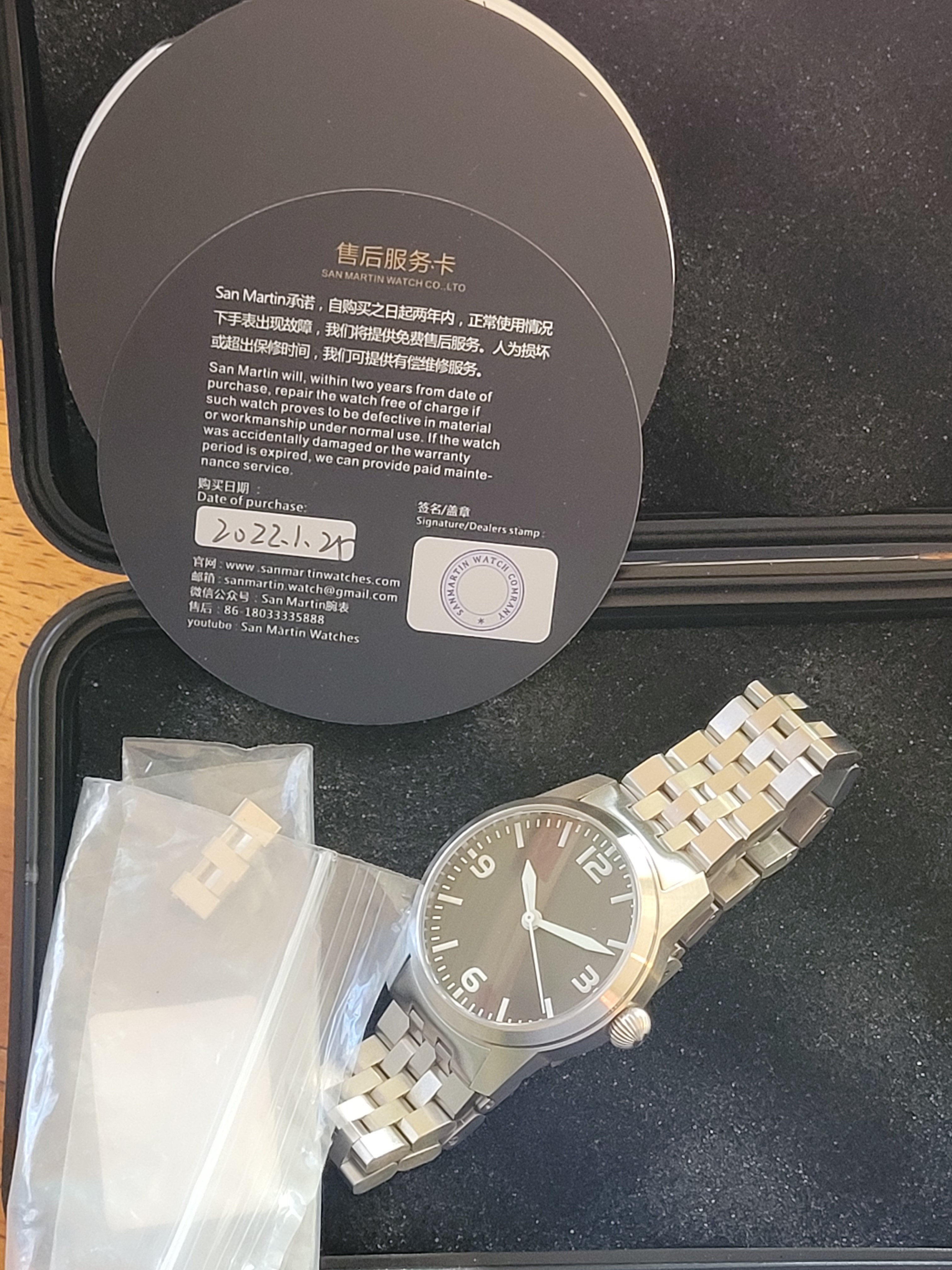 San Martin SN022-G 38mm Pilot's Watch - Sinn 556 Homage