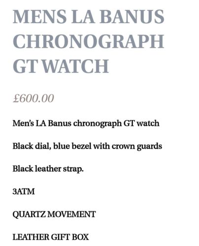 La banus outlet watch price