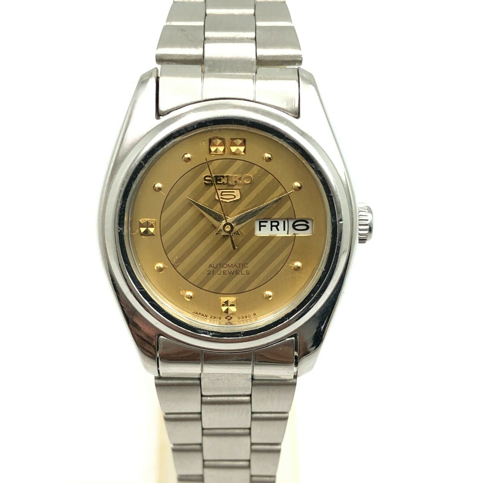 Vintage Women's Seiko 5 2919-0190 D/D 24mm Automatic Japan