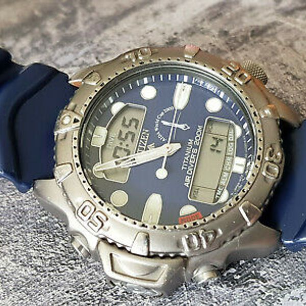 シチズンC500-Q00125 DEPTH METER AIR DIVER’S RARE CITIZEN PROMASTER AQUALAND AIR DIVER DEPTH METER C500 AIDA