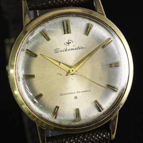 Vintage SEIKO SEIKOMATIC Diashock 20 Jewels J14064D Automatic