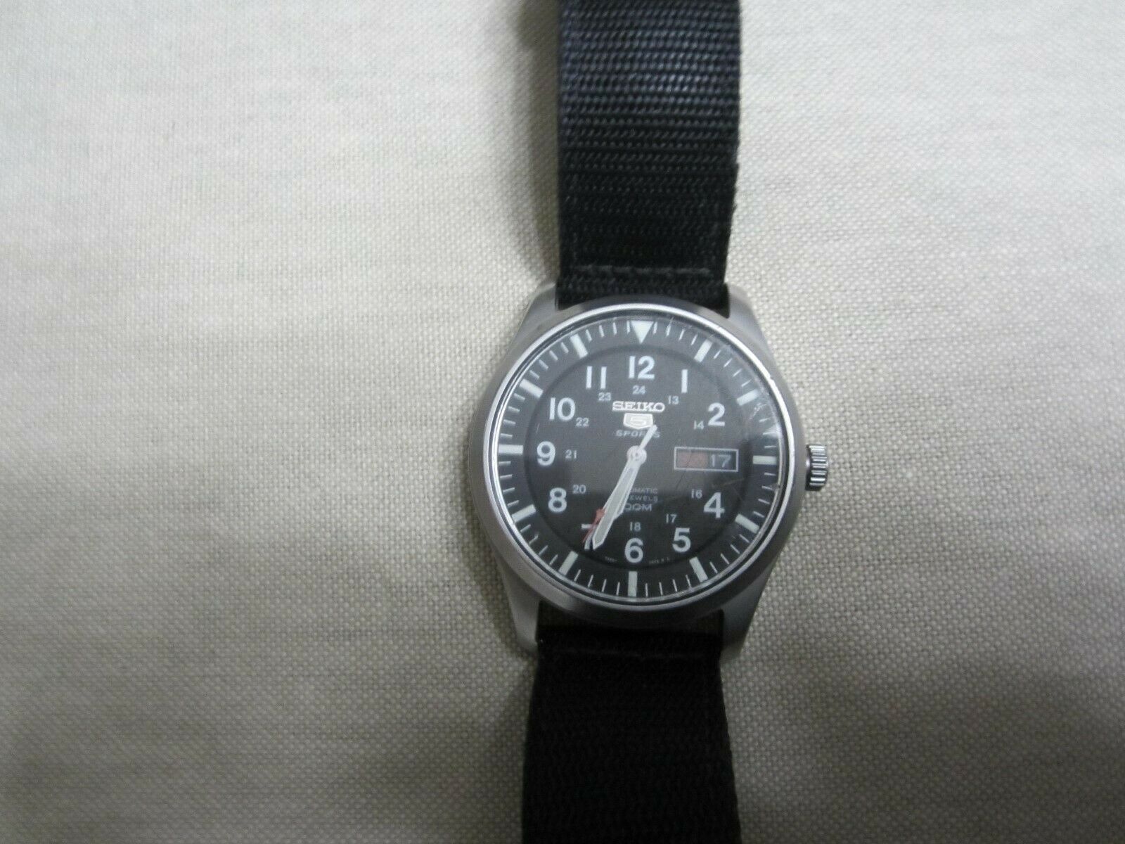 RARE SEIKO 5 SPORTS AUTOMATIC MENS WATCH 7S36-03J0 ALL STAINLESS