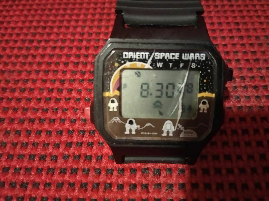 Vintage 80's Orient Space Wars Game Watch Unique on Ebay Rare