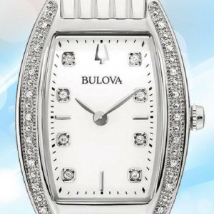 Bulova - White Mother-of-Pearl Dial Diamond Stainless  display picture 1