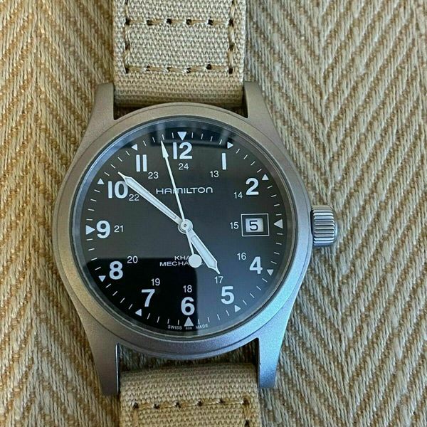 Hamilton Khaki Field Mechanical Black Dial Watch 38mm H69419363 ...