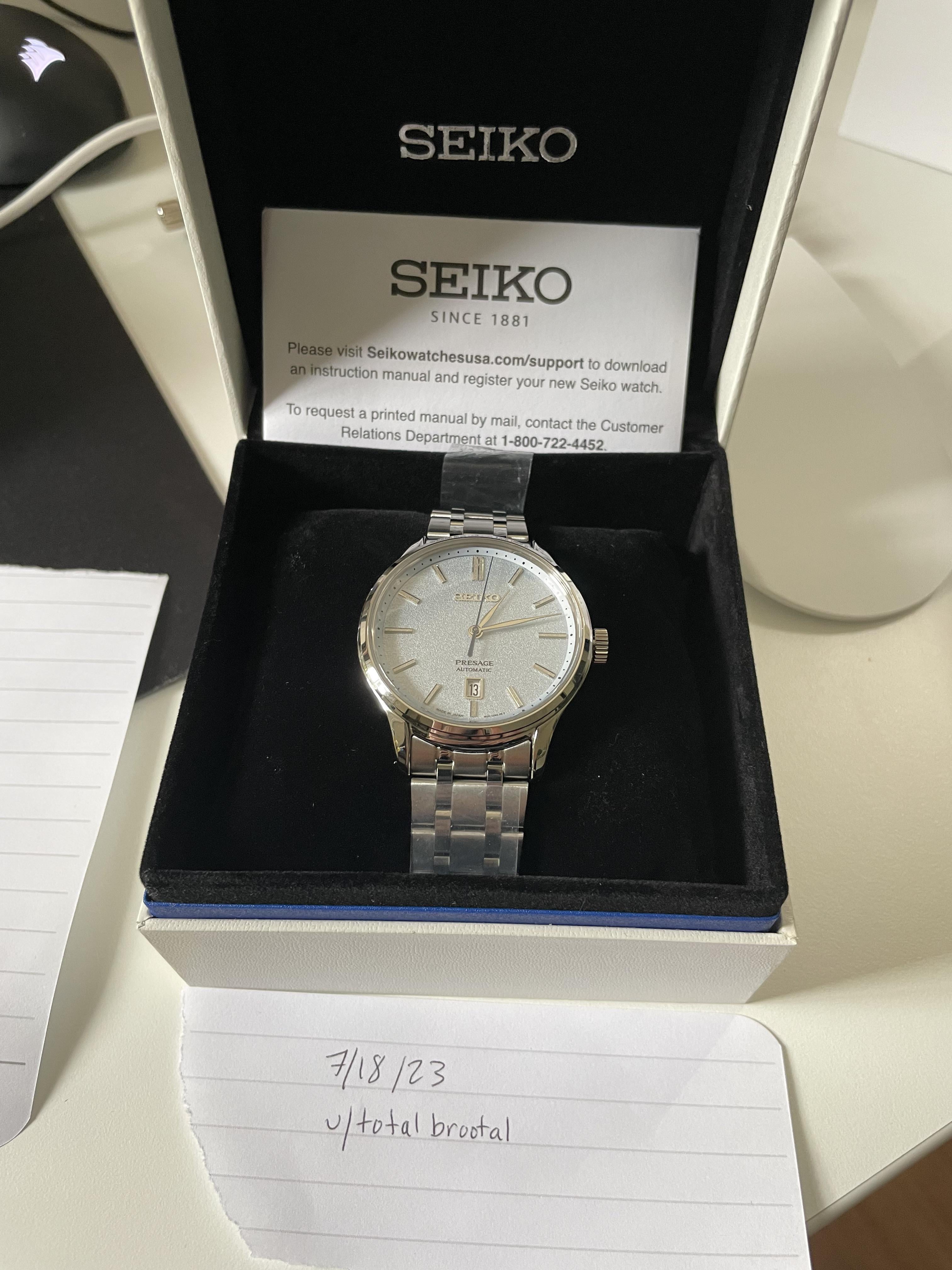 Seiko discount presage box