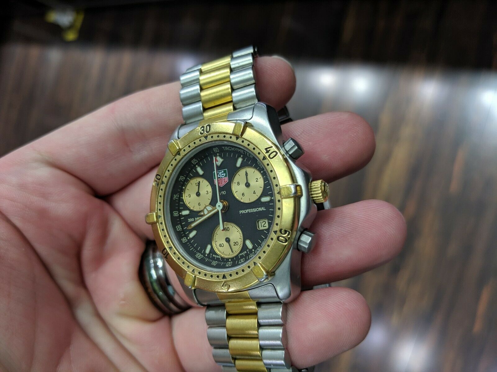 Tag Heuer 565.306 2000 Professional Watch Mens Chronograph Great 