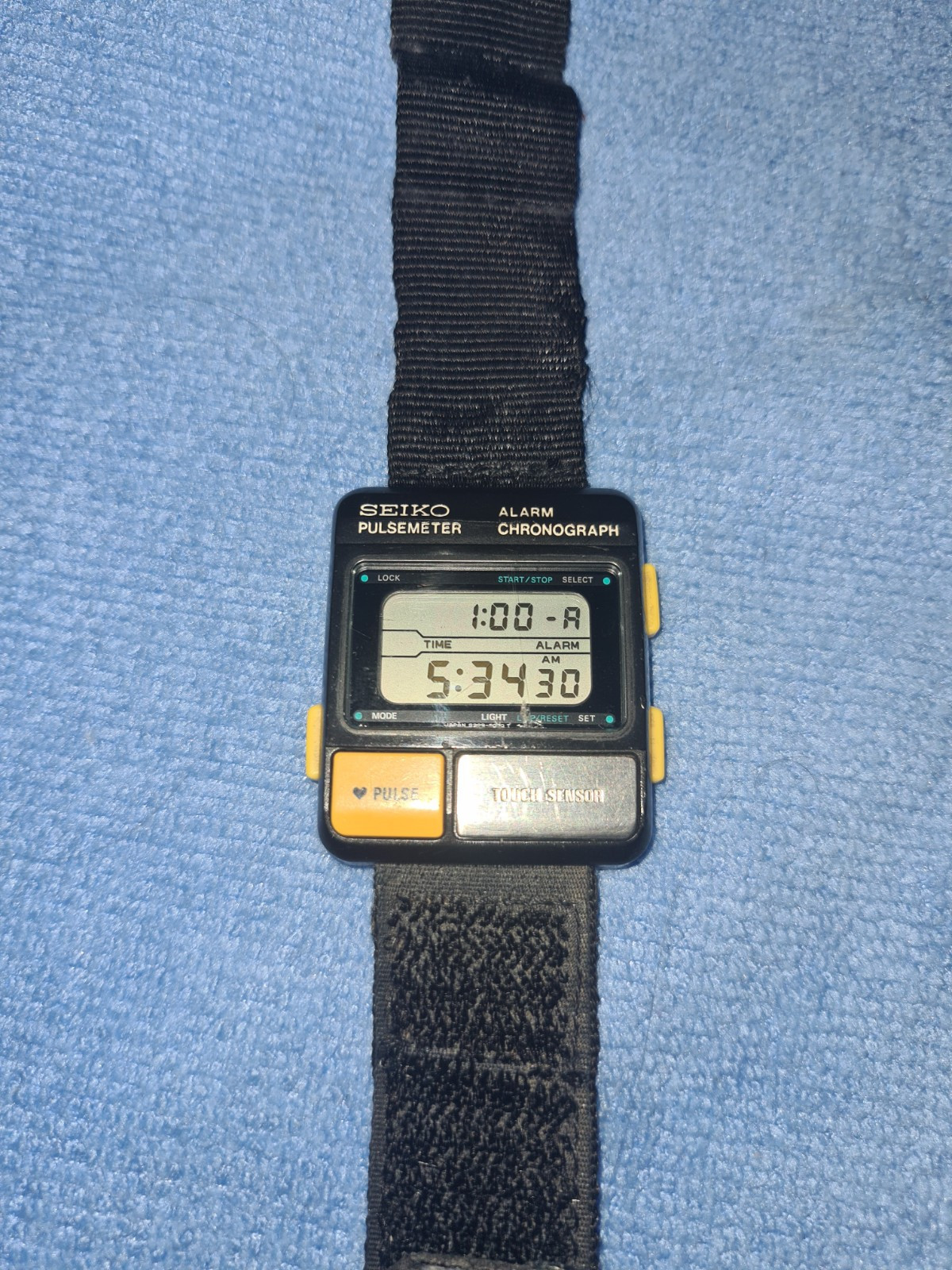 Seiko S229-5001 Pulsemeter Watch Rare Pulse Touch Sensor Bracelet