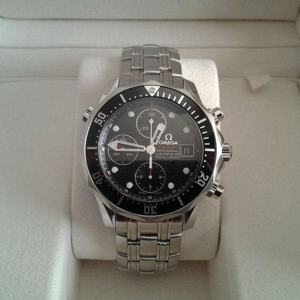 SOLD: *BRAND NEW* Omega Seamaster Chrono Diver with black dial ...