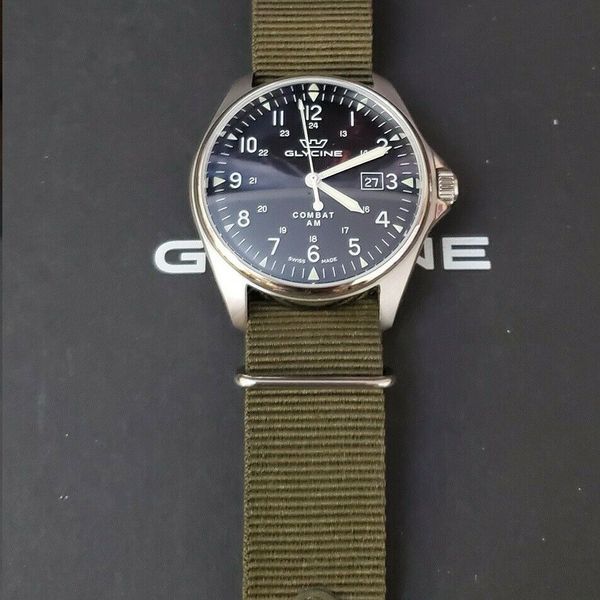 Glycine Combat 6 Vintage GL0122 Black Dial Stainless Case | WatchCharts ...