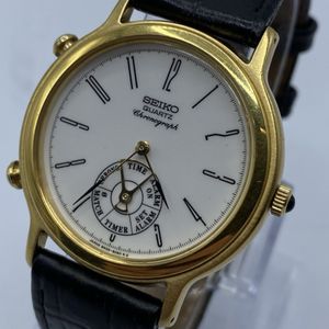 SEIKO SPIRIT クォーツ メンズ腕時計 セイコー ゴールドカラー
