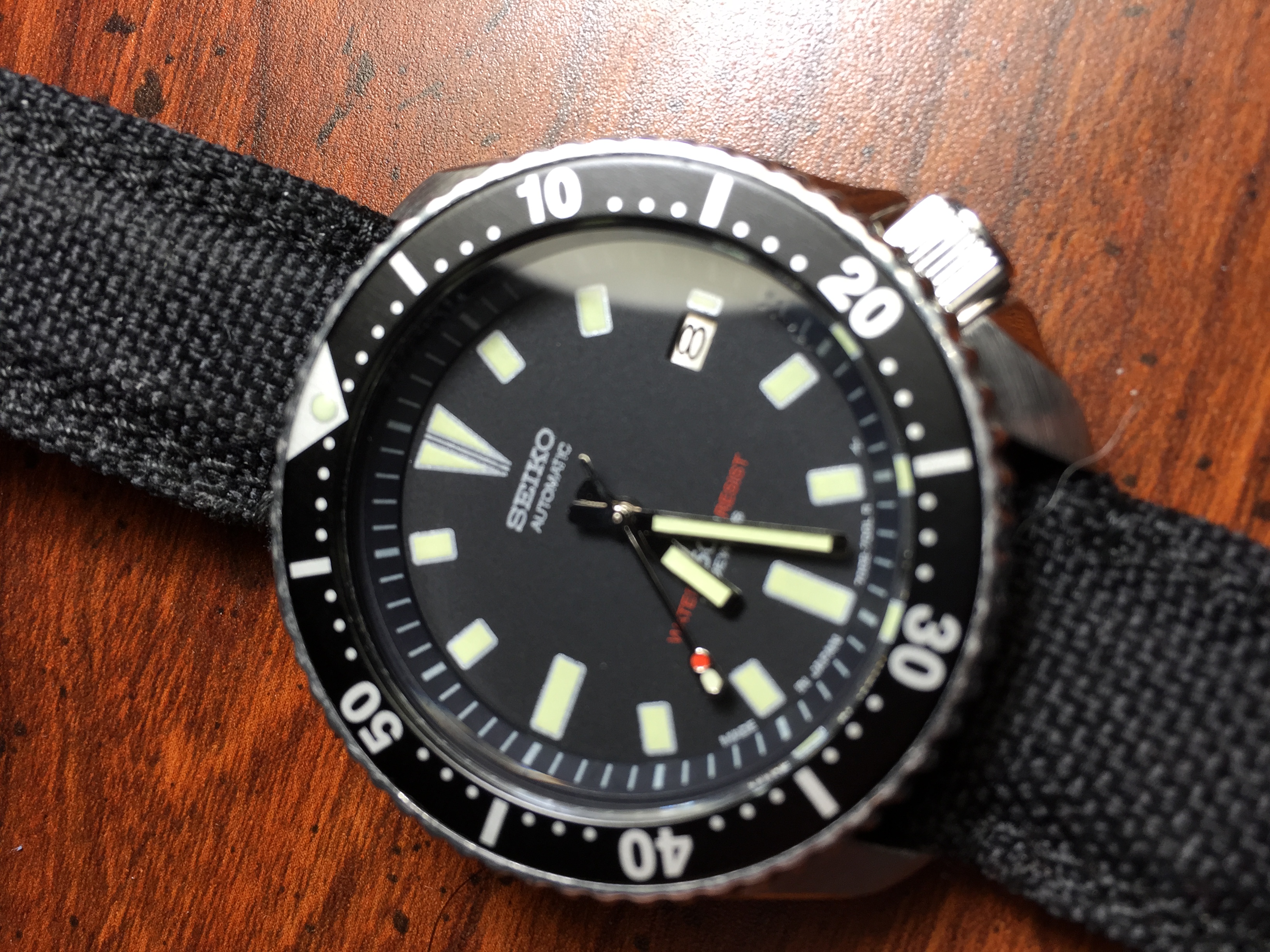 Seiko Automatic Scuba Diver's 7002-7001 Wrist-Watch, Stunning Blue - Foto 6