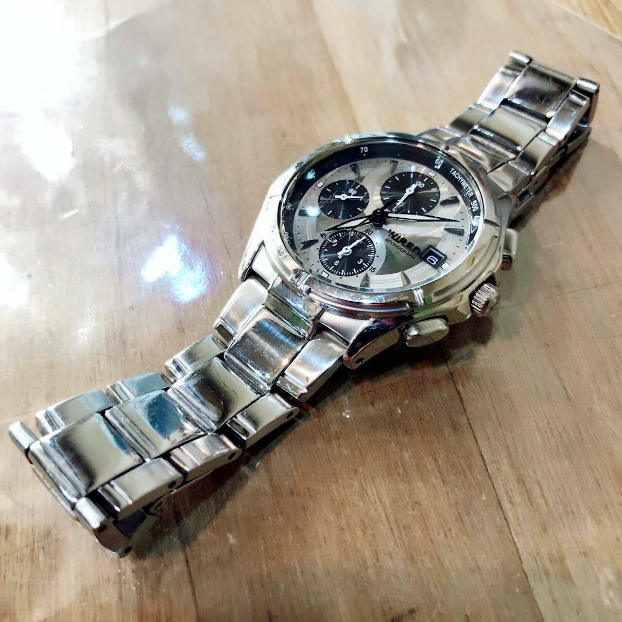SEIKO WIRED CHRONOGRAPH 7T92-0GB0 Working Good Condition 